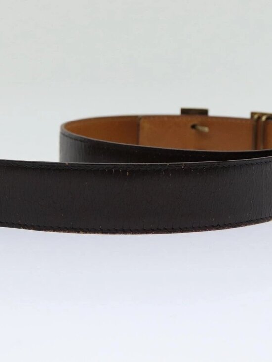 HERMES Constance Belt Leather 35.4"" Dark Brown Auth am5720 - Picture 5 of 15